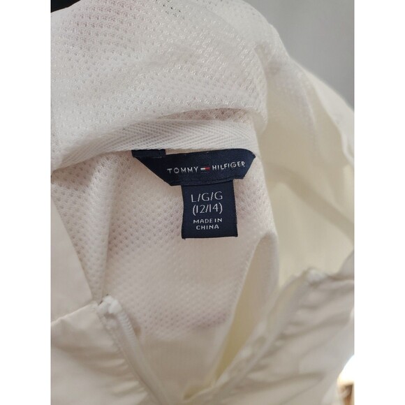 Clean Girl Soft Girl White Windbreaker Coat Jacket | Tommy Hilfiger Girls 12/14 - Picture 7 of 8